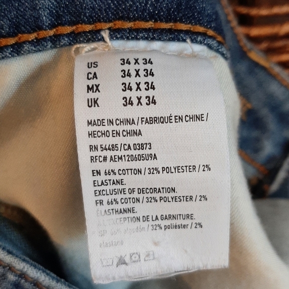 American Eagle Outfitters Men's 34 x 34 Jeans 360 Flex Slim Straight Leg AEO - Picture 5 of 5